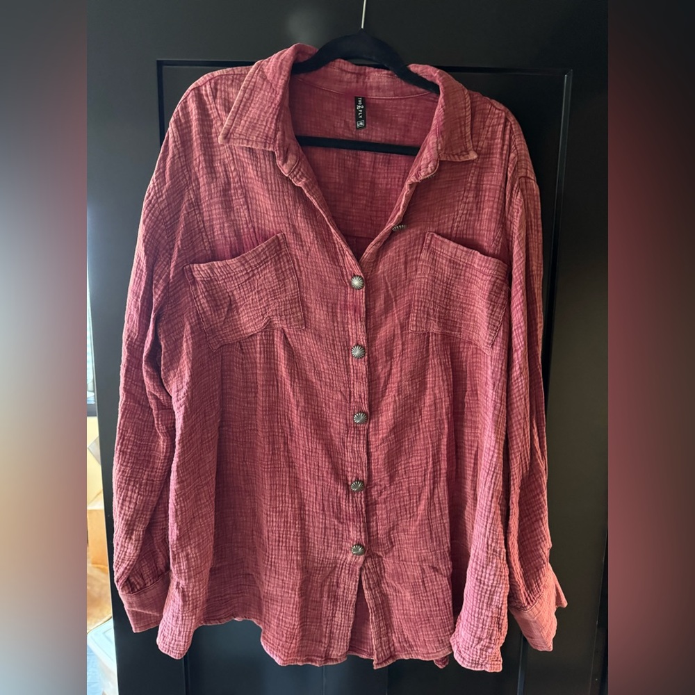 Women's Button-Up Gauze Top